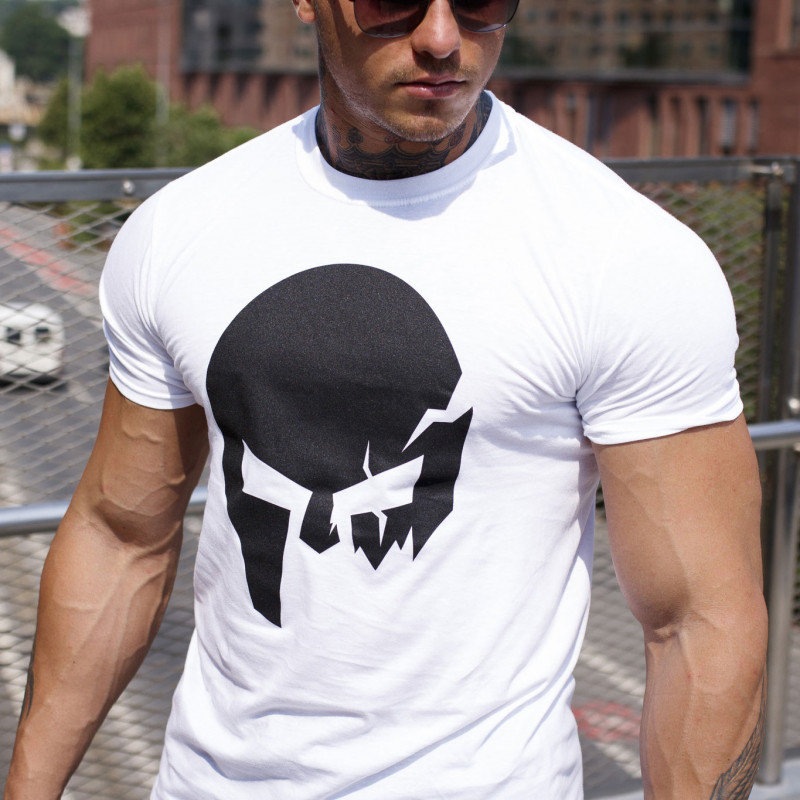 Ultrasoft tričko Iron Aesthetics Skull, bílé-5