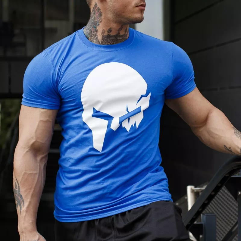 Ultrasoft tričko Iron Aesthetics Skull, modré-3