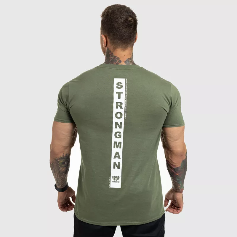 Ultrasoft tričko Iron Aesthetics STRONGMAN, vojenská zelená-1