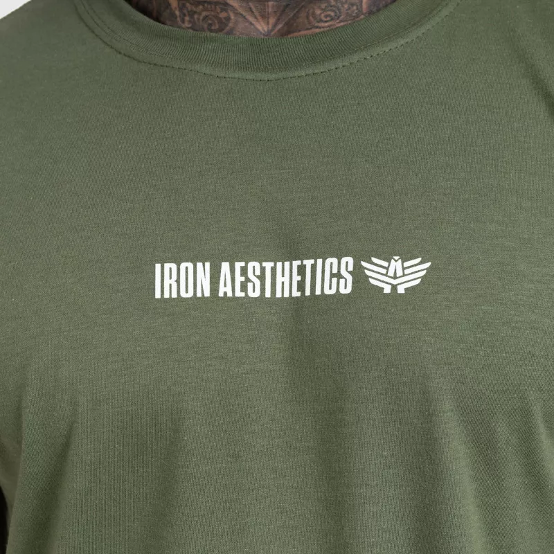 Ultrasoft tričko Iron Aesthetics STRONGMAN, vojenská zelená-5