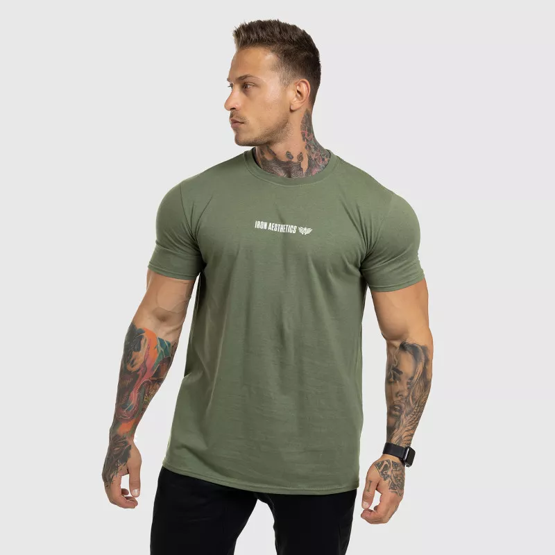 Ultrasoft tričko Iron Aesthetics STRONGMAN, vojenská zelená-6