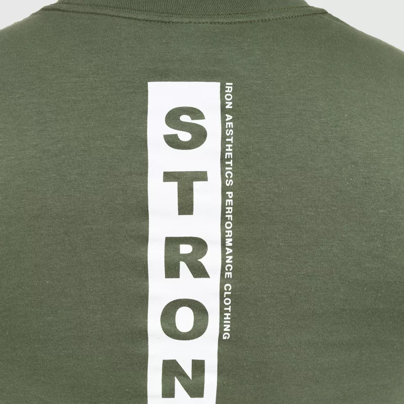 Ultrasoft tričko Iron Aesthetics STRONGMAN, vojenská zelená-7
