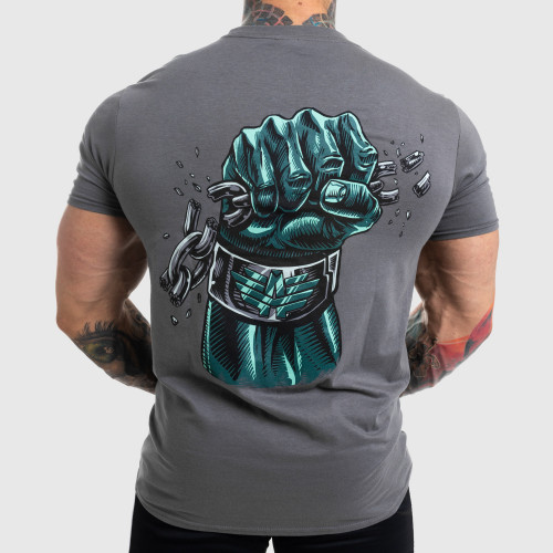 Ultrasoft tričko Iron Aesthetics FIST, šedé
