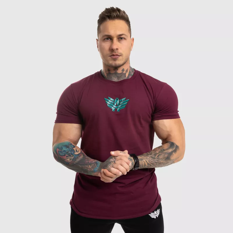 Ultrasoft tričko Iron Aesthetics FIST, bordové-7
