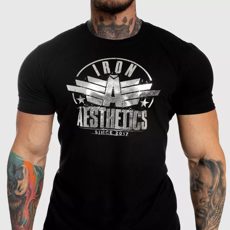 Pánské fitness tričko Iron Aesthetics Force, silver-6