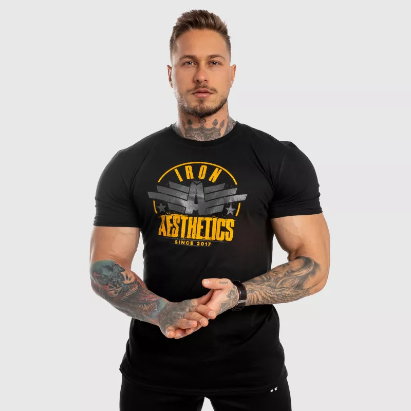 Pánské fitness tričko Iron Aesthetics Force, černé-6