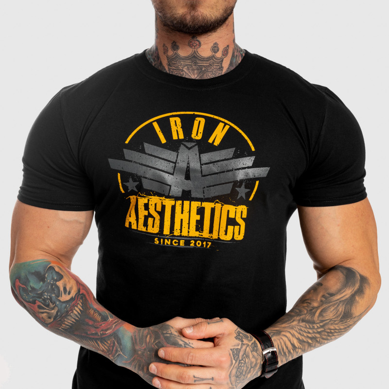 Pánské fitness tričko Iron Aesthetics Force, černé-7