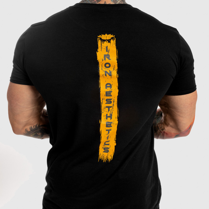 Pánské fitness tričko Iron Aesthetics Force, černé-8