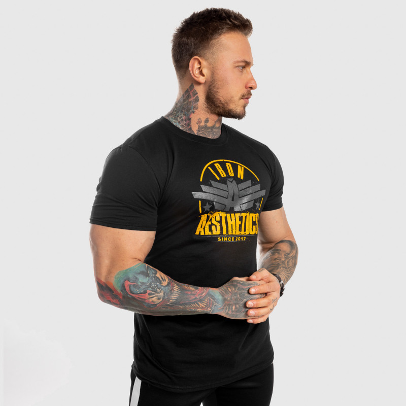 Pánské fitness tričko Iron Aesthetics Force, černé-9