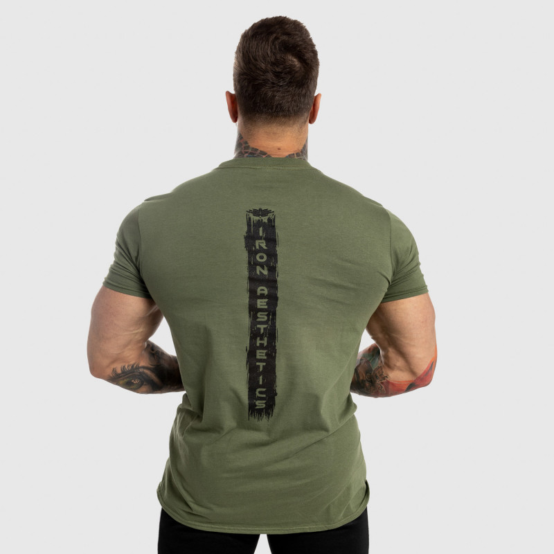 Pánské fitness tričko Iron Aesthetics Force, zelené-4