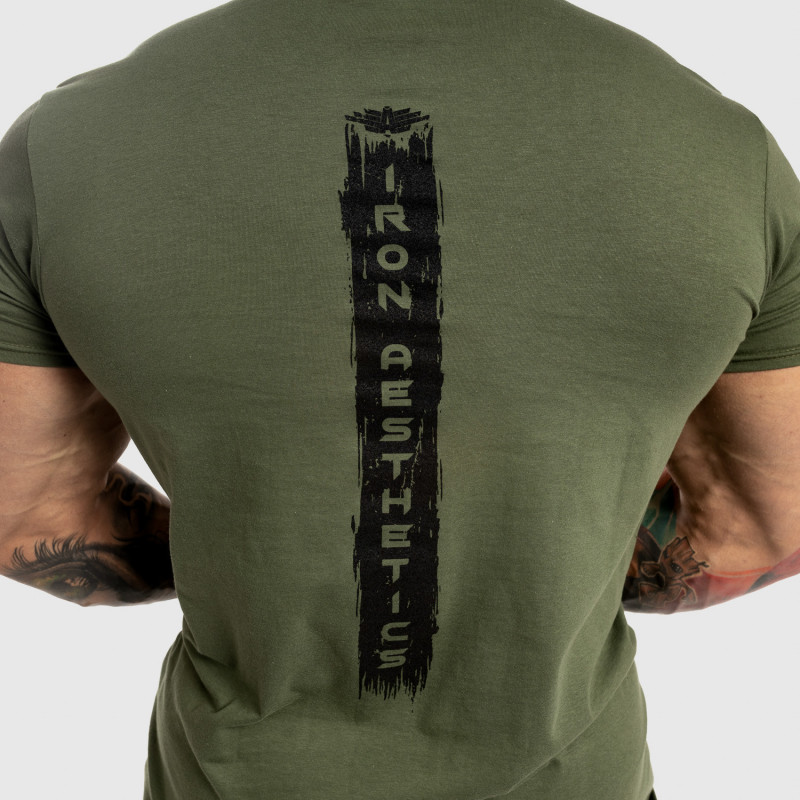 Pánské fitness tričko Iron Aesthetics Force, zelené-6
