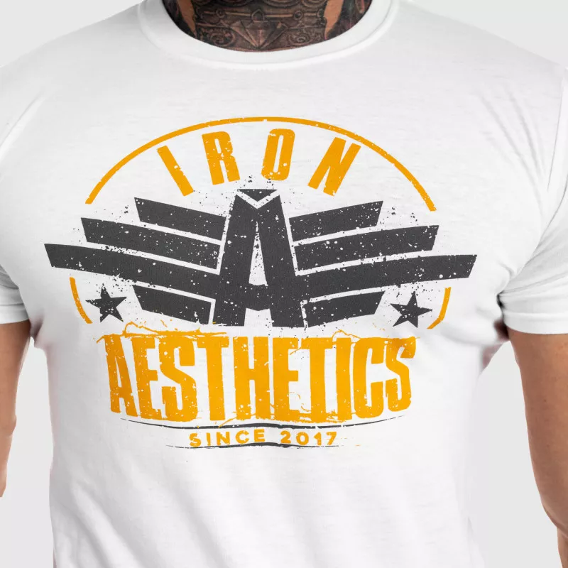 Pánské fitness tričko Iron Aesthetics Force, bílé-3