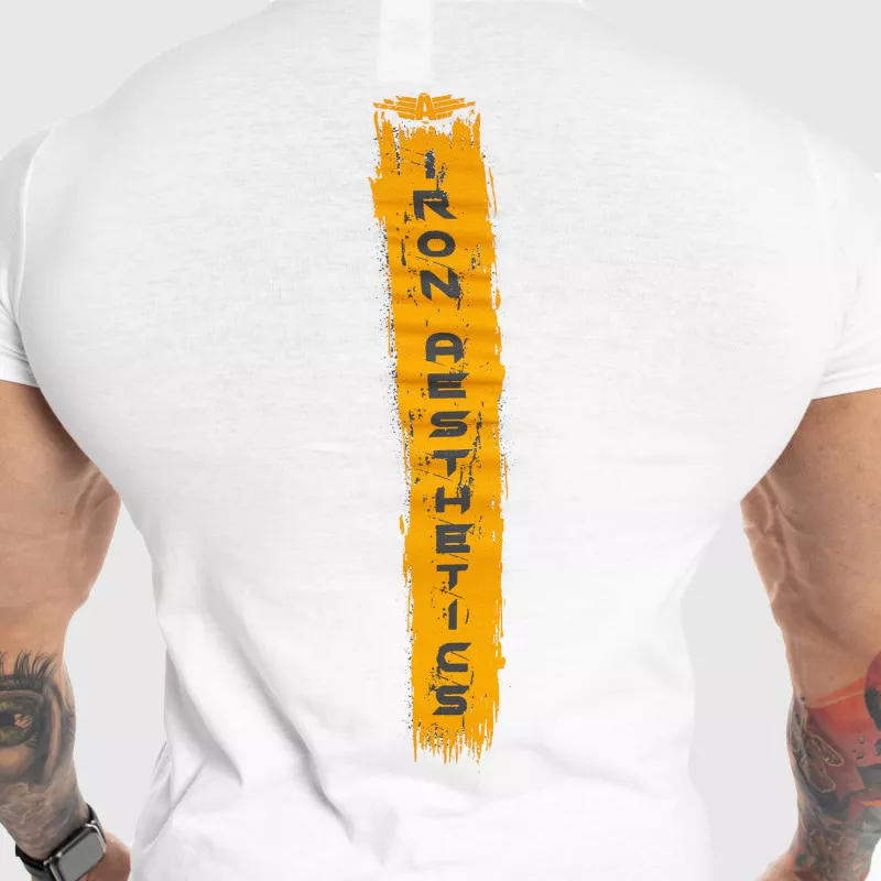 Pánské fitness tričko Iron Aesthetics Force, bílé-6