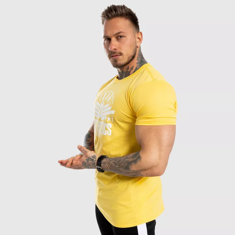 Pánské fitness tričko Iron Aesthetics Force, žluté-2