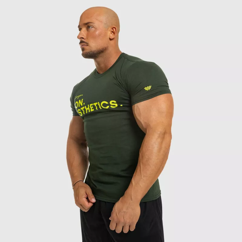 Pánské fitness tričko Iron Aesthetics Be Stronger, zelené-4