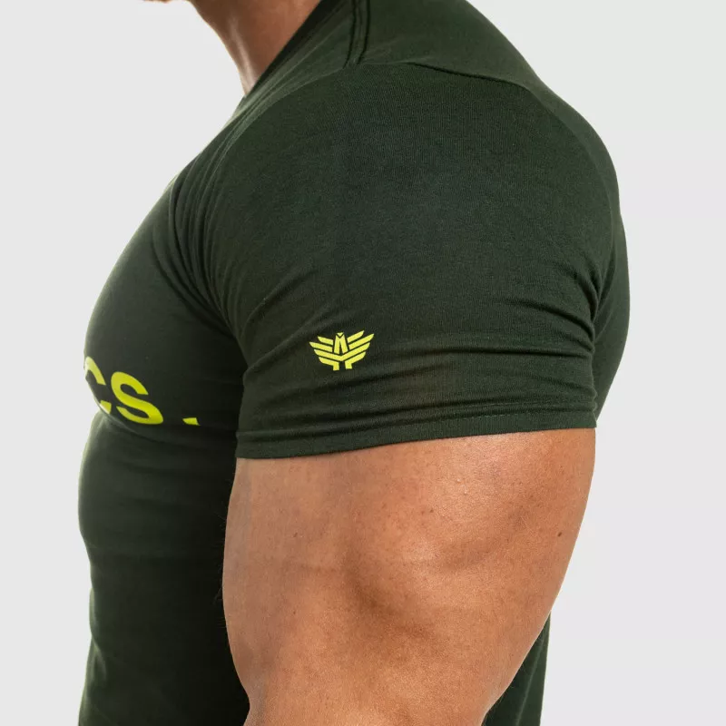 Pánské fitness tričko Iron Aesthetics Be Stronger, zelené-9