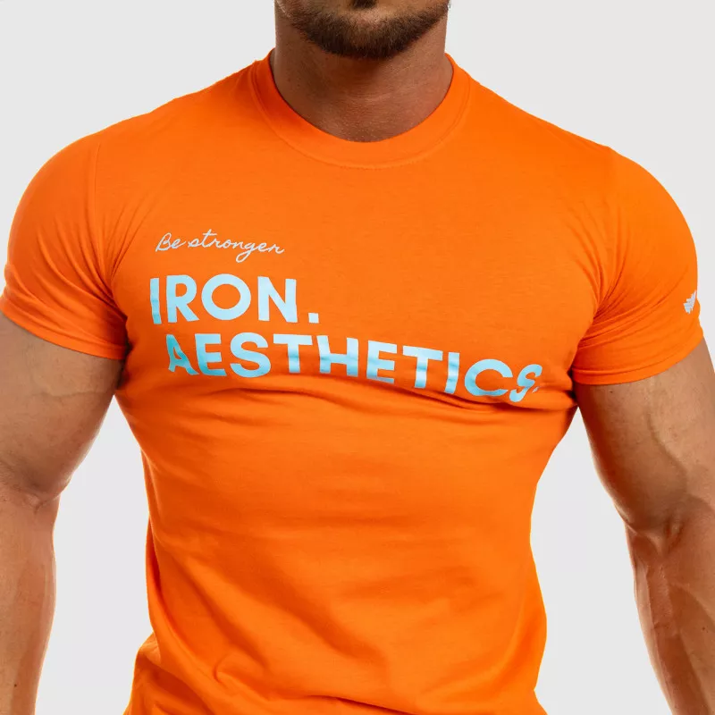 Pánské fitness tričko Iron Aesthetics Be Stronger, oranžové-6