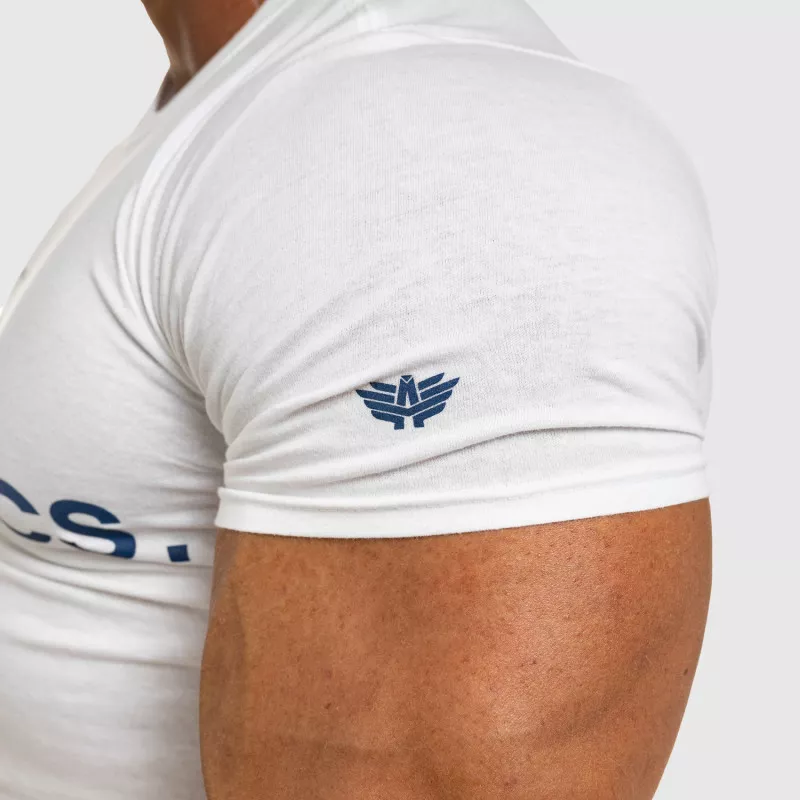 Pánské fitness tričko Iron Aesthetics Be Stronger, bílé-3
