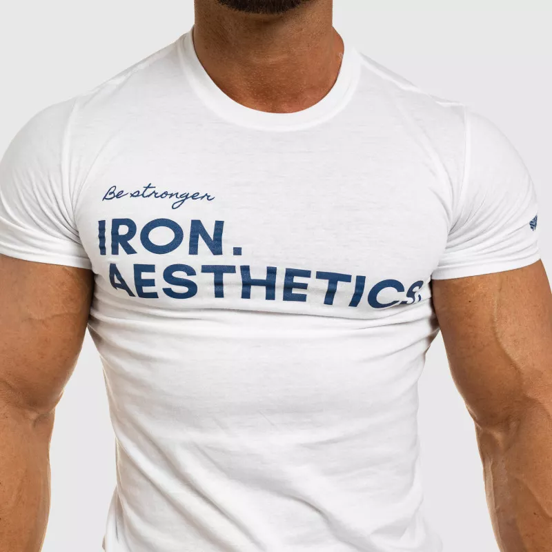Pánské fitness tričko Iron Aesthetics Be Stronger, bílé-4