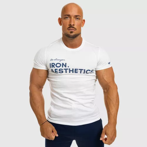 Pánské fitness tričko Be Stronger, bílé