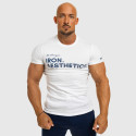 Pánske fitness tričko Iron Aesthetics Be Stronger, biele
