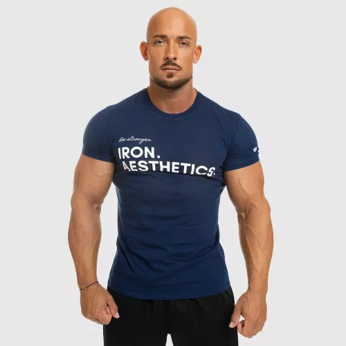 Pánské fitness tričko Be Stronger, modré