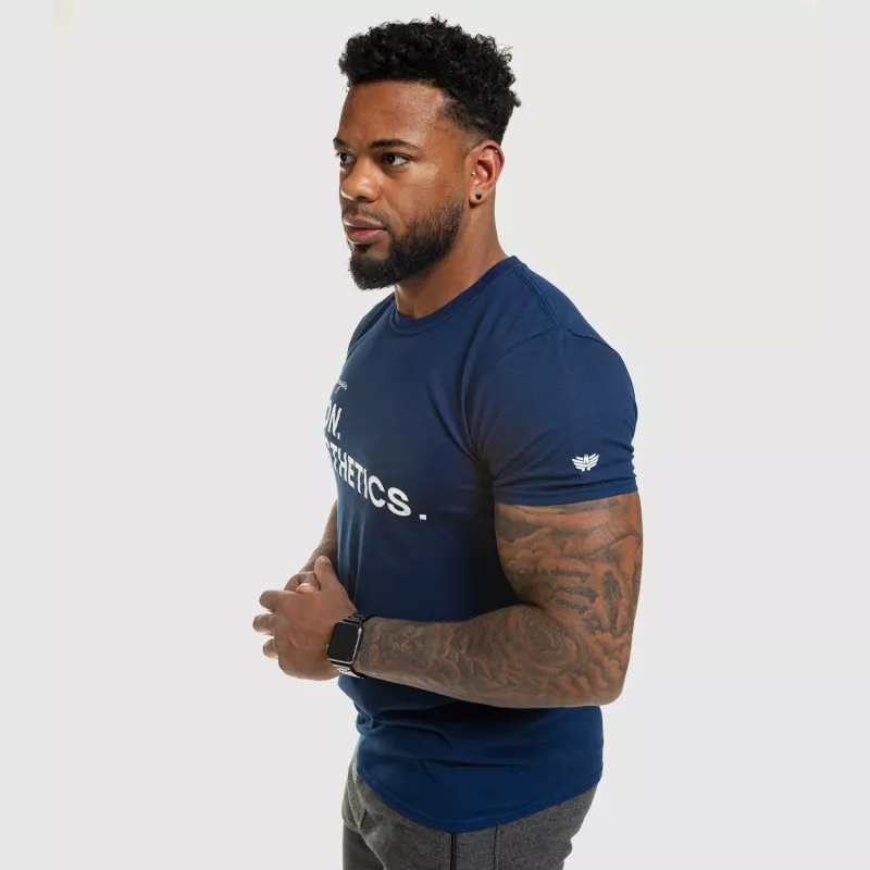 Pánské fitness tričko Iron Aesthetics Be Stronger, modré-11
