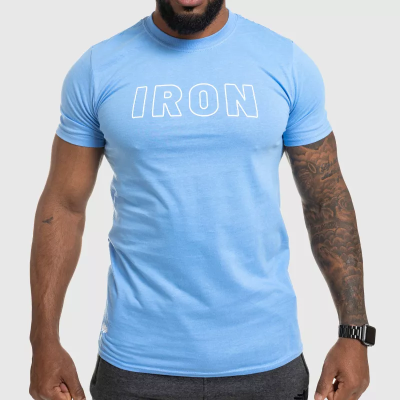 Pánské fitness tričko IRON, modré-1