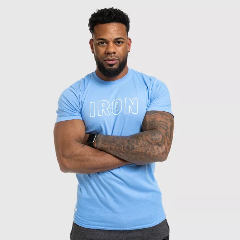 Pánské fitness tričko IRON, modré-3