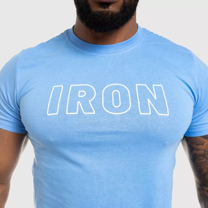 Pánské fitness tričko IRON, modré-5