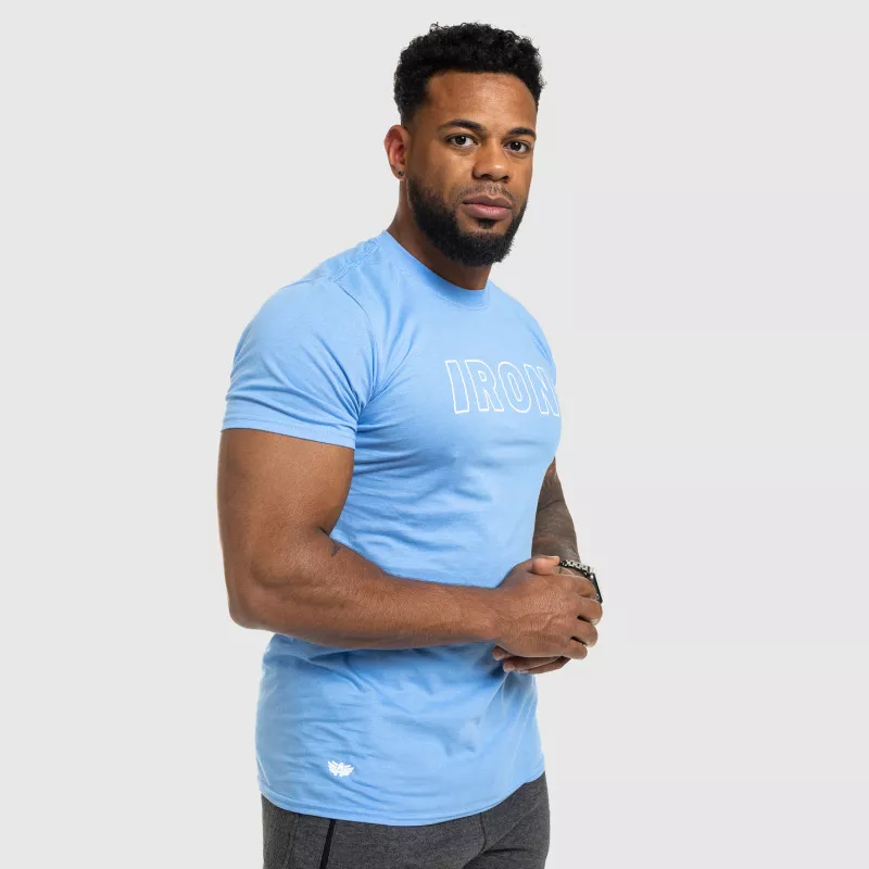 Pánské fitness tričko IRON, modré-8
