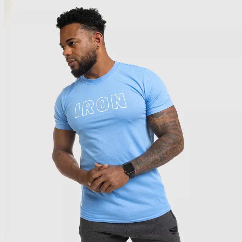 Pánské fitness tričko IRON, modré-9