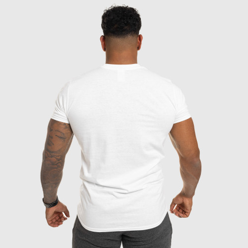 Pánské fitness tričko IRON, bílé