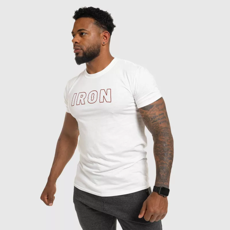 Pánské fitness tričko IRON, bílé-9