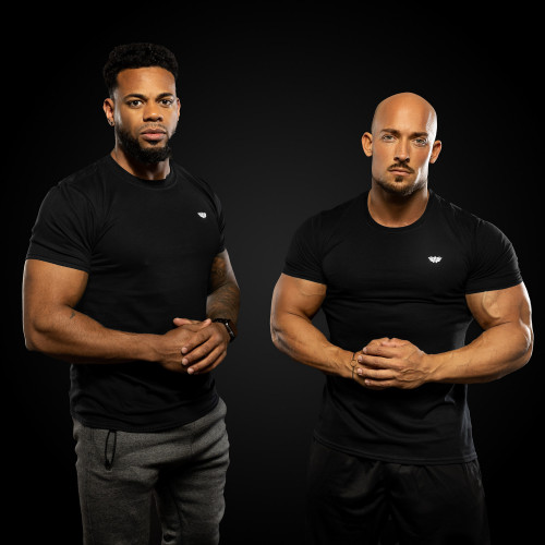 Pánské fitness tričko Iron Aesthetics Standard, černé