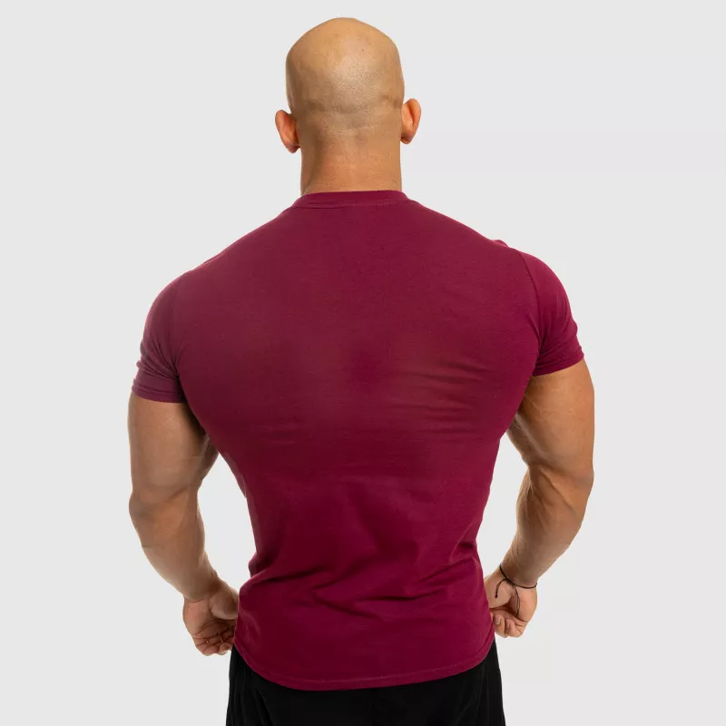 Pánské fitness tričko Iron Aesthetics Standard, bordové-5