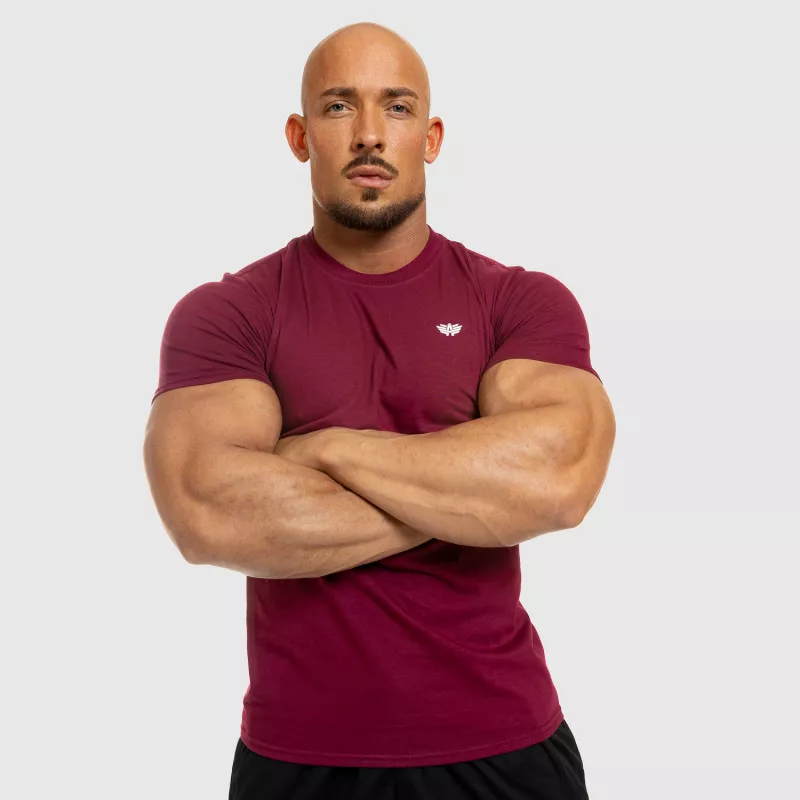 Pánské fitness tričko Iron Aesthetics Standard, bordové-7