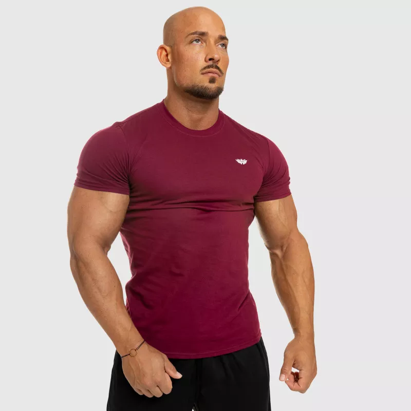 Pánské fitness tričko Iron Aesthetics Standard, bordové-9