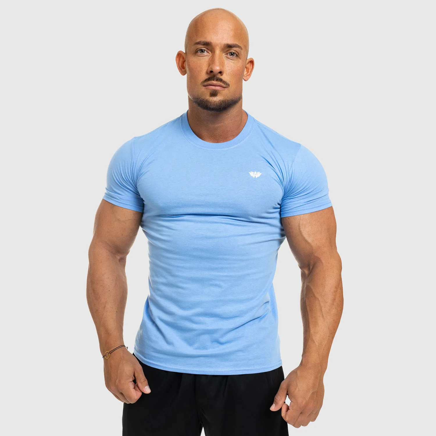 Pánské fitness tričko Iron Aesthetics Standard, modré-1
