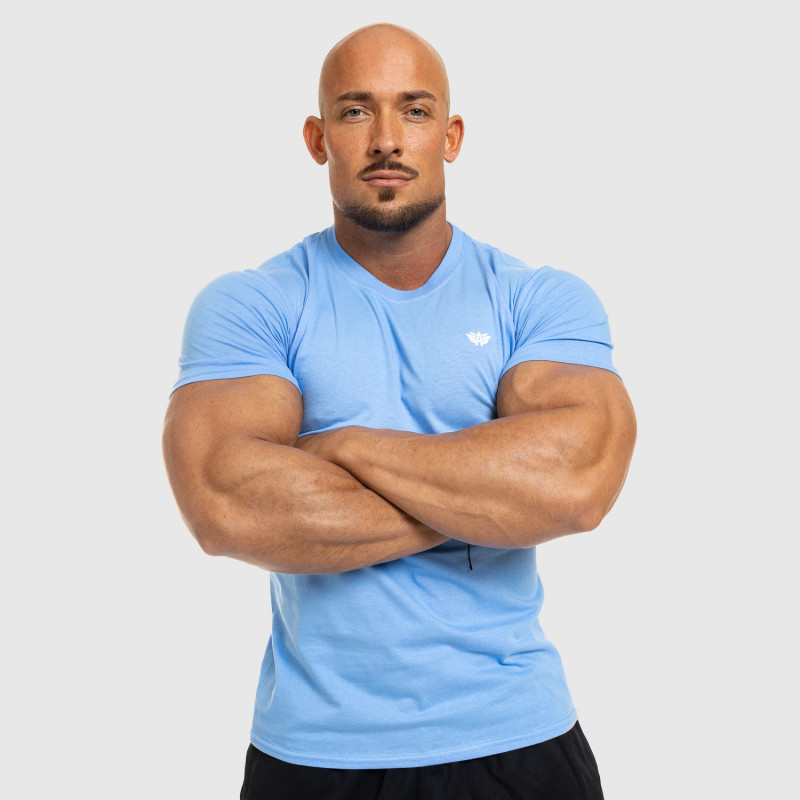Pánské fitness tričko Iron Aesthetics Standard, modré-6