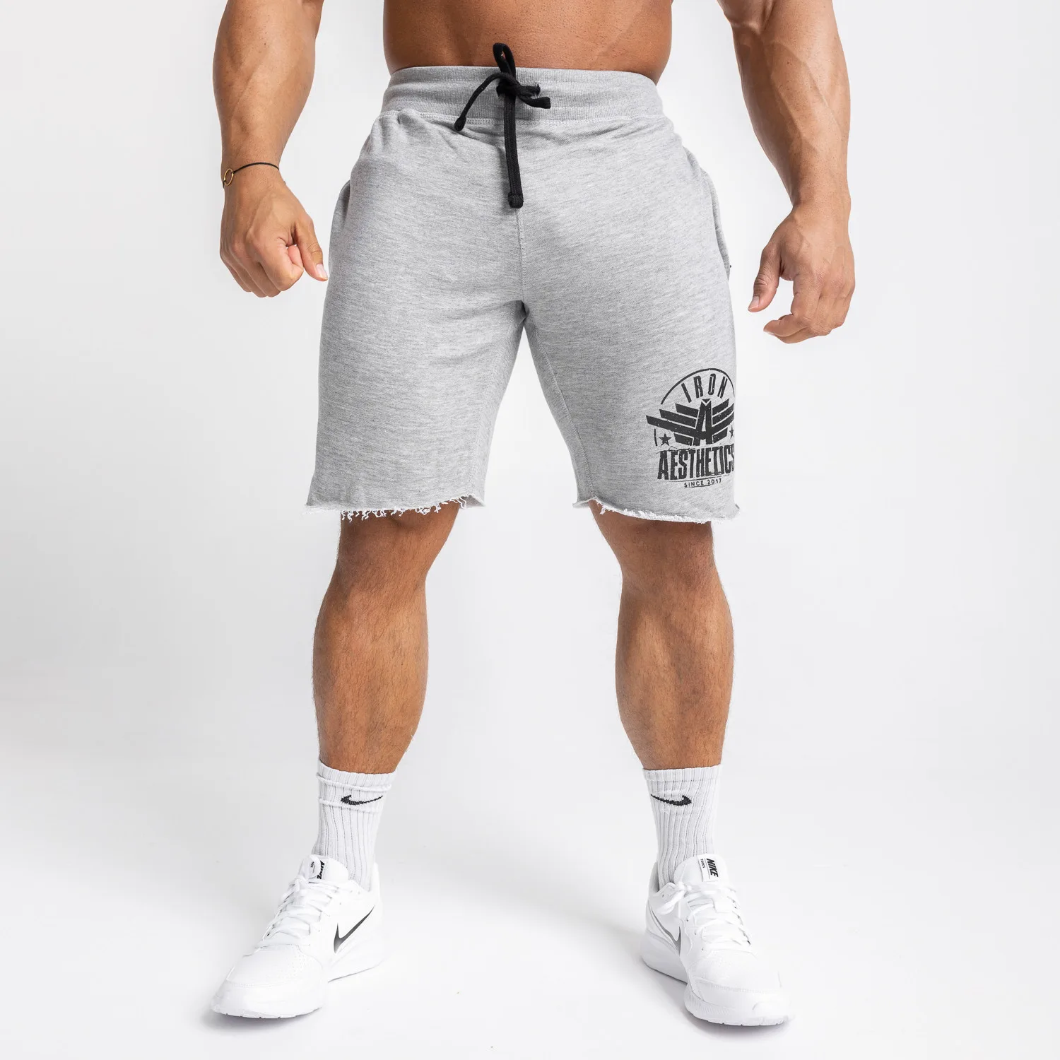 Pánské teplákové kraťasy Iron Aesthetics Force, šedé-1
