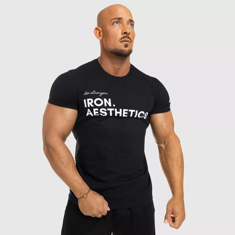 Pánské fitness tričko Iron Aesthetics Be Stronger, černé-9
