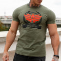 Pánske fitness tričko Iron Aesthetics Triumph, Vojenská zelená