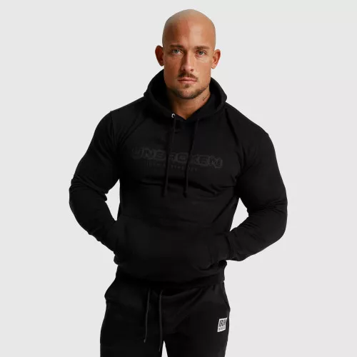 Fitness mikina bez zipu Iron Aesthetics Unbroken, černá