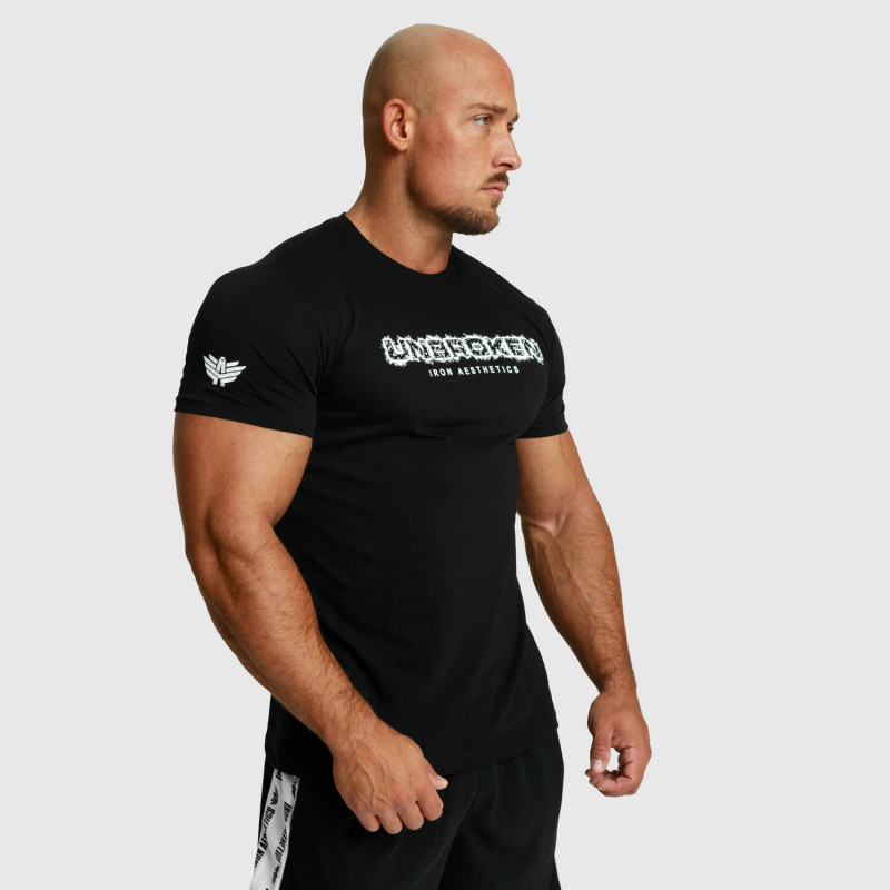 Pánské fitness tričko Iron Aesthetics Unbroken, černé-7