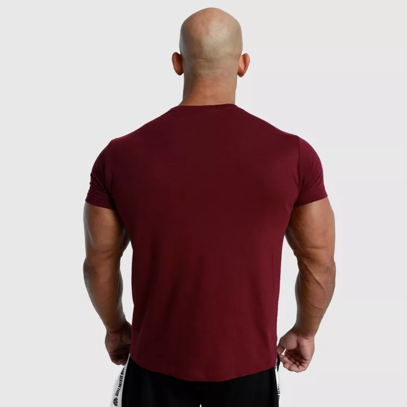 Pánské fitness tričko Iron Aesthetics Unbroken, bordové-5