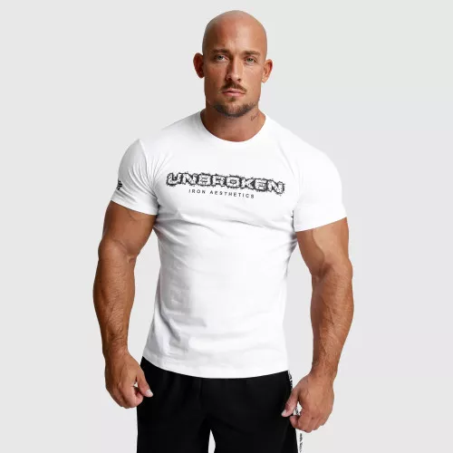 Pánské fitness tričko Unbroken, bílé
