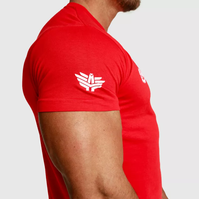 Pánské fitness tričko Iron Aesthetics Unbroken, červené-6