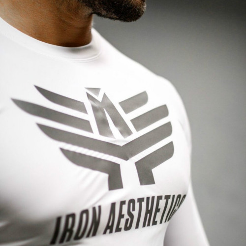 Funkční triko s dlouhým rukávem Iron Aesthetics, bílé