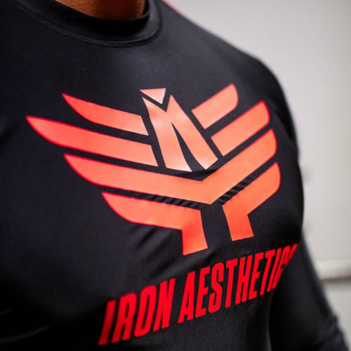 Funkční triko s dlouhým rukávem Iron Aesthetics, černé